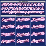 Royal Authentic Jersey White-Pink Baseball Custom Sleeves Raglan Royal Authentic Jersey White-Pink Baseball Custom Sleeves Raglan