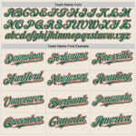 Green-Red Sleeves Authentic Raglan Kelly Cream Baseball Custom Jersey Green-Red Sleeves Authentic Raglan Kelly Cream Baseball Custom Jersey