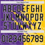 Authentic Scratch Jersey Baseball Yellow-Purple Pattern Graffiti Custom 3D Black Authentic Scratch Jersey Baseball Yellow-Purple Pattern Graffiti Custom 3D Black