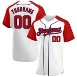 Raglan Custom Jersey Authentic Red-Navy White Sleeves Baseball Raglan Custom Jersey Authentic Red-Navy White Sleeves Baseball
