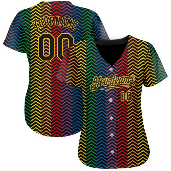 Month Authentic Jersey Is 3D Custom Rainbow For Love Baseball Pride LGBT Love Month Authentic Jersey Is 3D Custom Rainbow For Love Baseball Pride LGBT Love