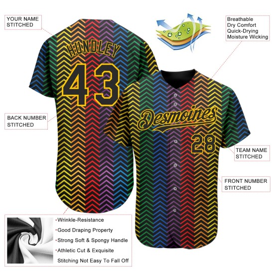 Month Authentic Jersey Is 3D Custom Rainbow For Love Baseball Pride LGBT Love Month Authentic Jersey Is 3D Custom Rainbow For Love Baseball Pride LGBT Love