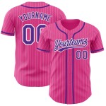 Purple Custom Jersey Pink White Authentic Pinstripe Baseball Purple Custom Jersey Pink White Authentic Pinstripe Baseball