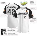 Raglan Jersey Black-Gray Custom White Authentic Sleeves Baseball Raglan Jersey Black-Gray Custom White Authentic Sleeves Baseball