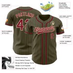 Pinstripe Custom Olive To Baseball Jersey Crimson Authentic Salute Service Cream City Pinstripe Custom Olive To Baseball Jersey Crimson Authentic Salute Service Cream City