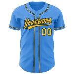 Authentic Baseball Custom Electric Jersey Yellow-Navy Blue Authentic Baseball Custom Electric Jersey Yellow-Navy Blue