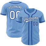 Jersey Pinstripe Royal Blue Baseball Custom White Light Authentic Jersey Pinstripe Royal Blue Baseball Custom White Light Authentic