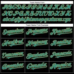 Jersey Gold Baseball Custom Teal-Old Black Authentic Jersey Gold Baseball Custom Teal-Old Black Authentic