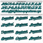 Sleeves Raglan Baseball Authentic White Teal-Black Jersey Custom Sleeves Raglan Baseball Authentic White Teal-Black Jersey Custom
