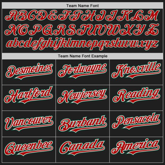 Jersey Baseball Raglan Authentic Custom Sleeves Red-Kelly Green Black Jersey Baseball Raglan Authentic Custom Sleeves Red-Kelly Green Black