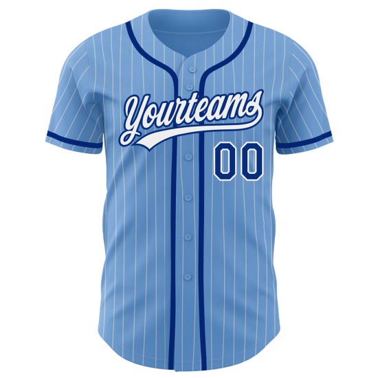 Jersey Pinstripe Royal Blue Baseball Custom White Light Authentic Jersey Pinstripe Royal Blue Baseball Custom White Light Authentic