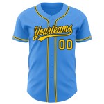 Electric Yellow-Black Baseball Blue Jersey Custom Authentic Electric Yellow-Black Baseball Blue Jersey Custom Authentic