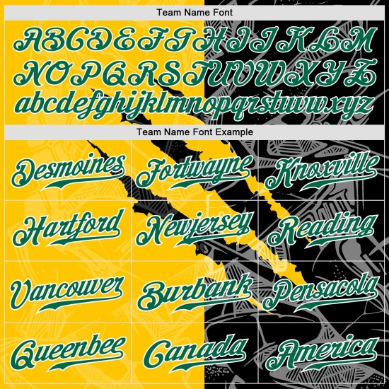 3D Authentic Green Pattern Custom Graffiti Yellow-Black Baseball Jersey Scratch Kelly 3D Authentic Green Pattern Custom Graffiti Yellow-Black Baseball Jersey Scratch Kelly