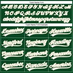 Green Authentic City Baseball Cream Pinstripe Custom Jersey White