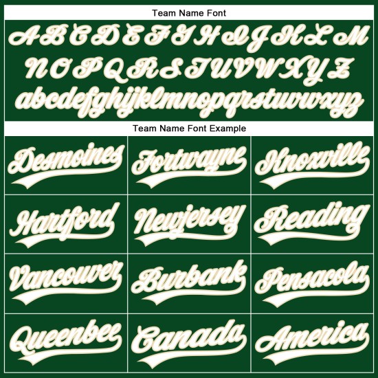 Green Authentic City Baseball Cream Pinstripe Custom Jersey White