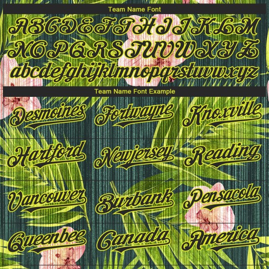 Hawaii Black Pattern Authentic Neon Design Baseball Tropical Orchids 3D Palm Custom With Jersey Leaves Yellow Hawaii Black Pattern Authentic Neon Design Baseball Tropical Orchids 3D Palm Custom With Jersey Leaves Yellow