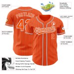 Orange Authentic Jersey Custom Baseball Pinstripe White Gray Orange Authentic Jersey Custom Baseball Pinstripe White Gray