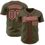 Pinstripe Custom Olive To Baseball Jersey Crimson Authentic Salute Service Cream City Pinstripe Custom Olive To Baseball Jersey Crimson Authentic Salute Service Cream City