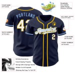 Jersey Authentic Yellow-Light Custom Blue White Navy Baseball Jersey Authentic Yellow-Light Custom Blue White Navy Baseball