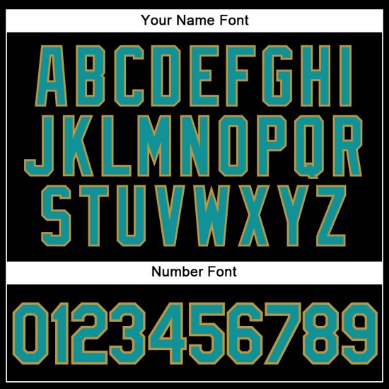 Jersey Gold Baseball Custom Teal-Old Black Authentic Jersey Gold Baseball Custom Teal-Old Black Authentic