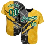 3D Authentic Green Pattern Custom Graffiti Yellow-Black Baseball Jersey Scratch Kelly 3D Authentic Green Pattern Custom Graffiti Yellow-Black Baseball Jersey Scratch Kelly