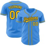 Electric Yellow-Black Baseball Blue Jersey Custom Authentic Electric Yellow-Black Baseball Blue Jersey Custom Authentic